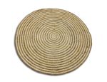 Rug round 150cm braided concentric burlap natural and offwhite
