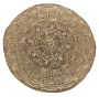 Rug jute braided round gold lotus print ø200cm