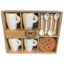 Cappuccino Cup Large w/Coasters set/4