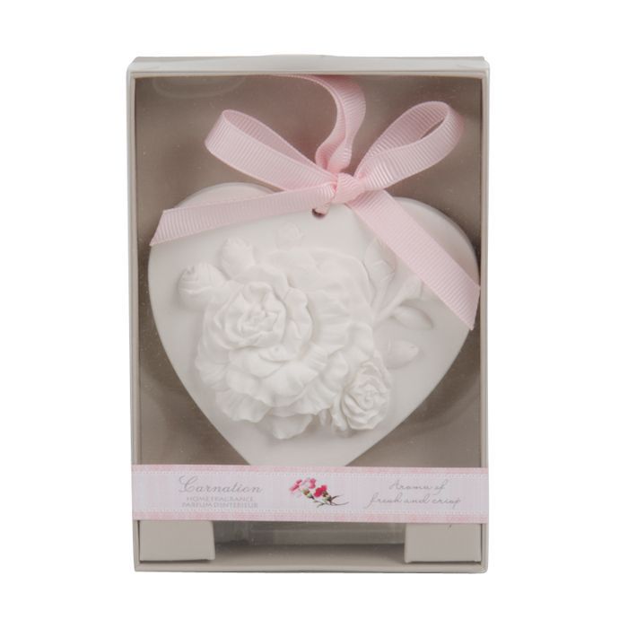 carnation heartshape scented ornament wfragance