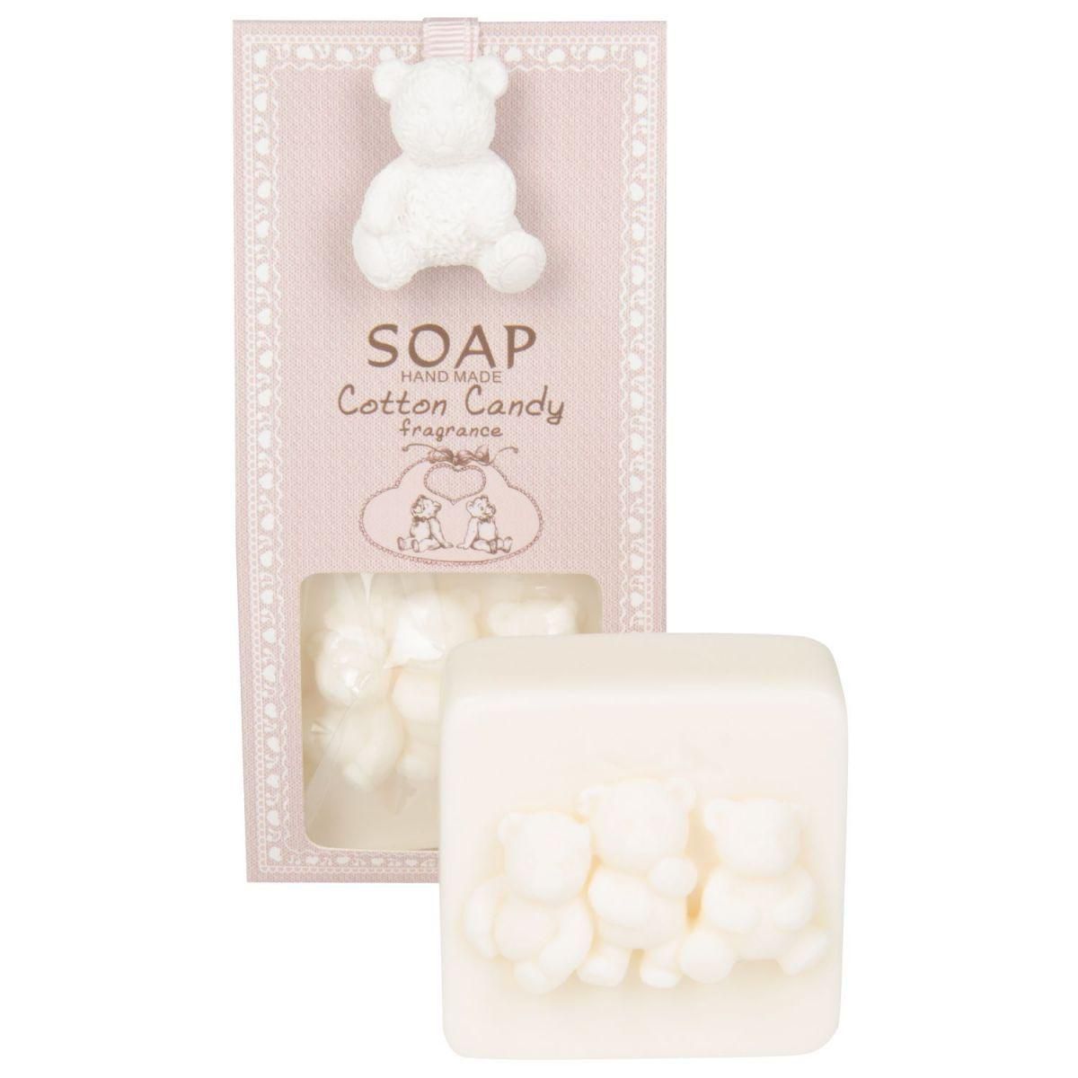 cotton candy soap bear 80 gr in pink giftbox