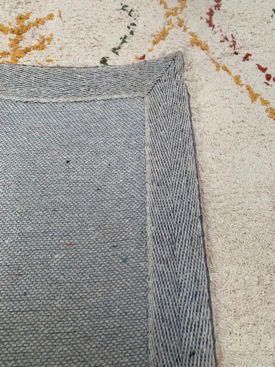 cotton tufted rug mustard terra green 160x230cm