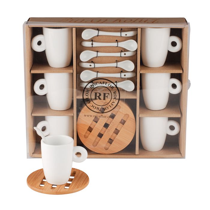 cup for espresso set6 white porcelain in giftbox