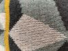 cushion graphic design grey yellow in wool