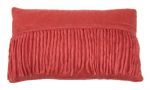 Cushion Mohair with Fringes Coral Pink 50x30cm
