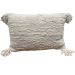 Cushion recycled cotton ivory ecru BOHO 60x40cm