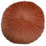 Cushion Velvet Dark Coral Gold round ø40cm