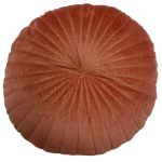 Cushion velvet Dark Coral Gold round ø50cm