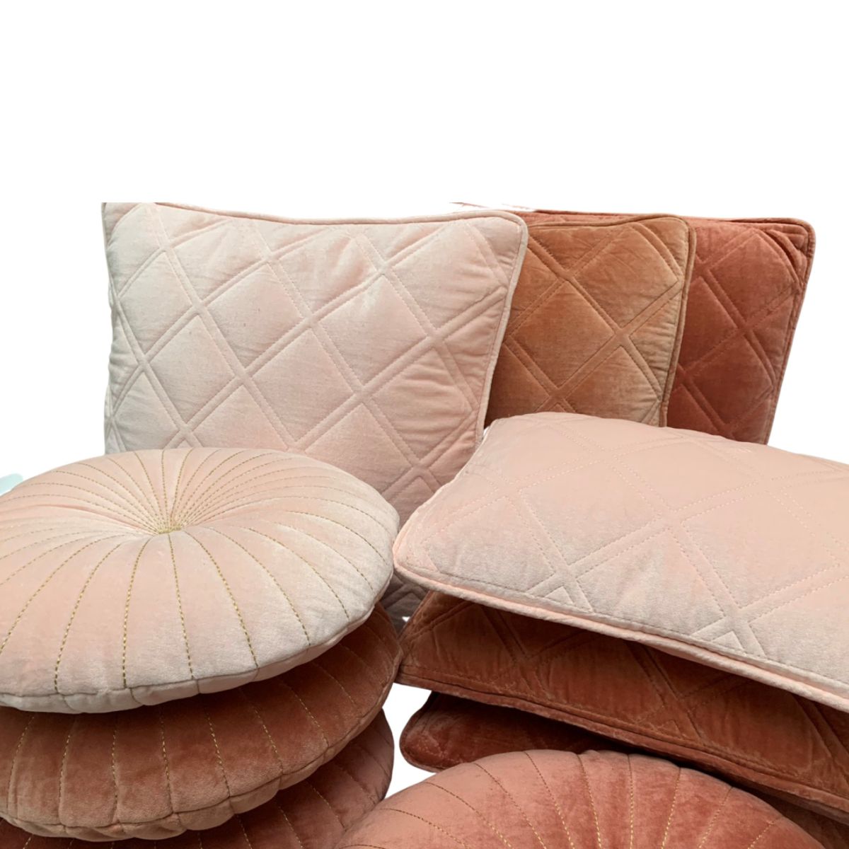 cushion velvet old pink rectangular 50x30cm