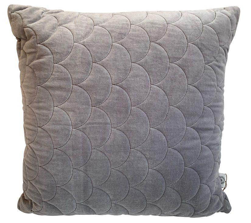 cushion velvet silvergrey fish skin pattern 50x50cm