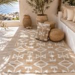 Jute rug, white chenille 200x300cm Jute rug, white chenille 200x300cm