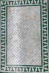 Mosaic Table Salon Lounge Green/Grey Retro 69x119,5 hg 48 cm
