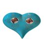 Plate porcelain heart Butterfly sea blue aqua 19.5x13.5cm Plate porcelain heart Butterfly sea blue aqua 19.5x13.5cm