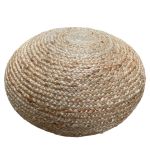 Pouffe round jute braided natural ø 60 hg 20cm