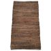 rug 200x300cm woven recycled leather terra and jute