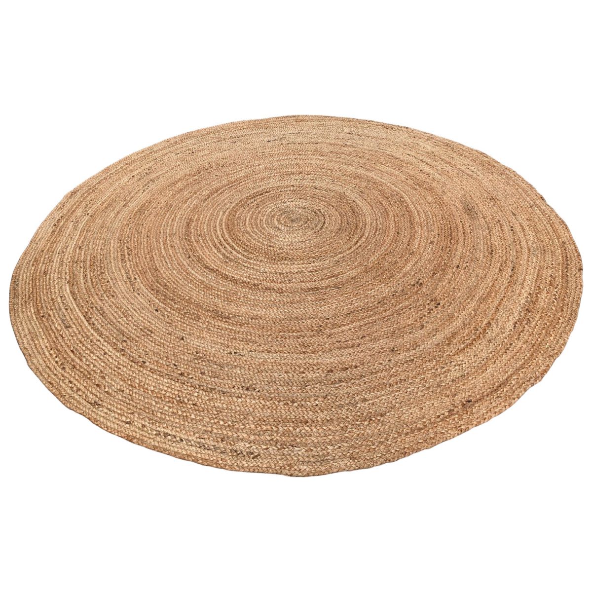 rug braided jute natural round 300cm