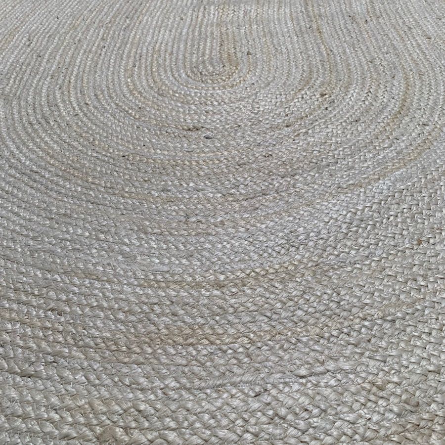 rug braided jute offwhite oval 190x280cm