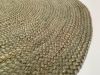 rug braided jute round 150 cm sage olive green