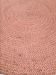 rug jute braided pastel pink round 120cm