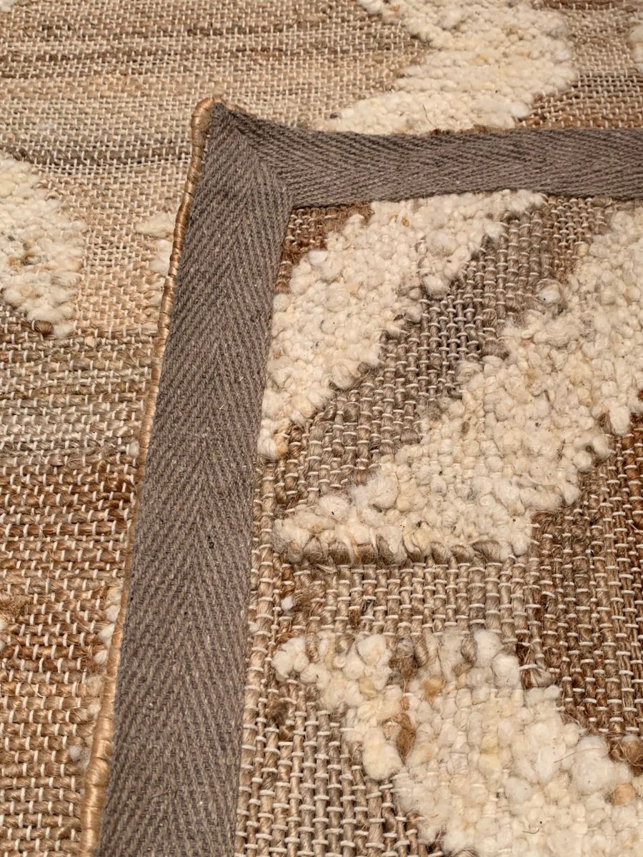 rug natural jute natural new zealand wool panja 200x300cm