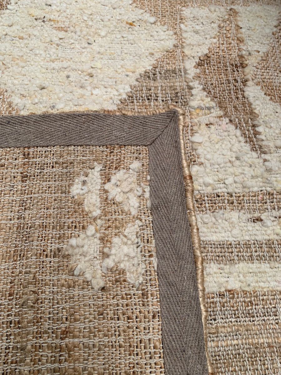 rug natural jute new zealand wool panja weaving 120x180cm