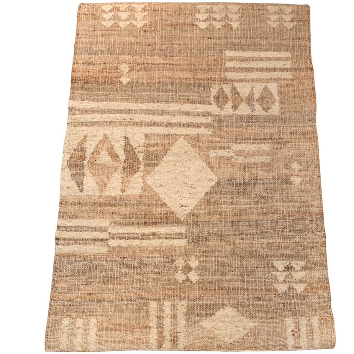 rug natural jute new zealand wool panja weaving 120x180cm