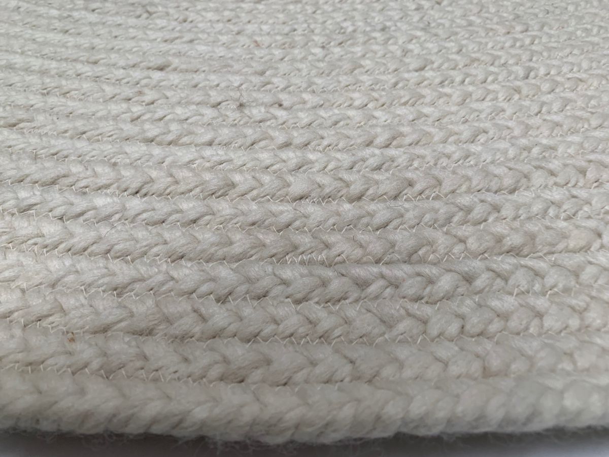 rug round 300cm new zealand wool ivory white