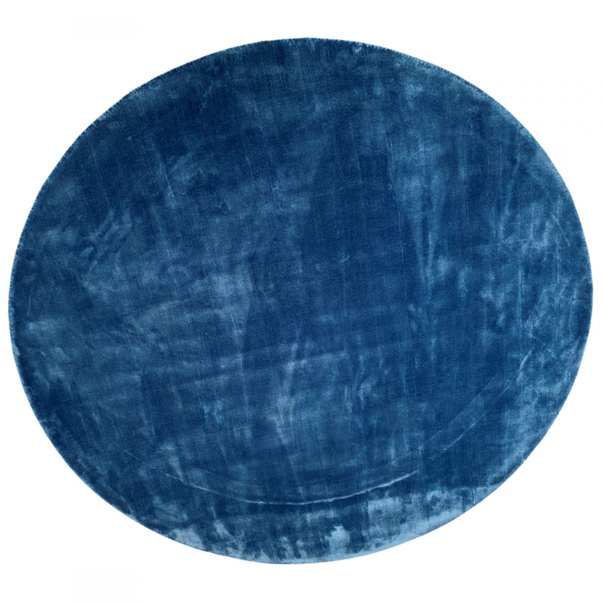rug tencel blue round 200 cm