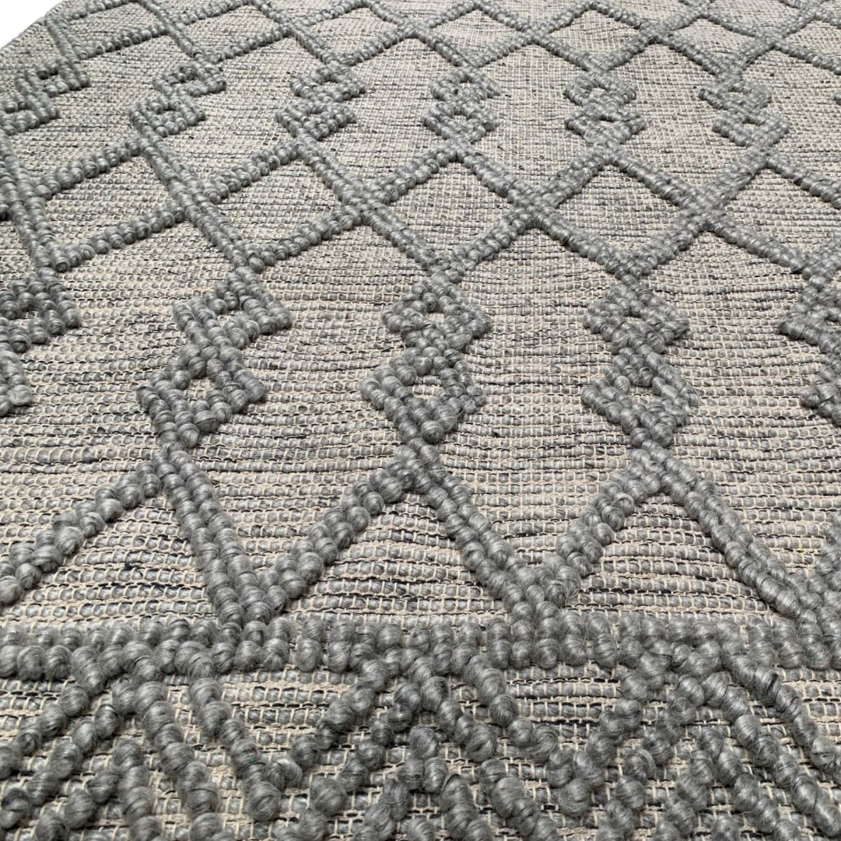 rug wool pet cotton lightgrey 250x350cm