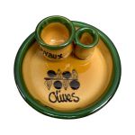 Schaaltje aardewerk olijven “Olives“ okergeel groen ø13cm