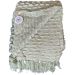 throw chenille sage green with fringes 130x170cm