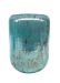 vase andor windlight turquoise with spots hg 23 dia 16 cm