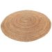 Vloerkleed gevlochten jute naturel rond 150cm