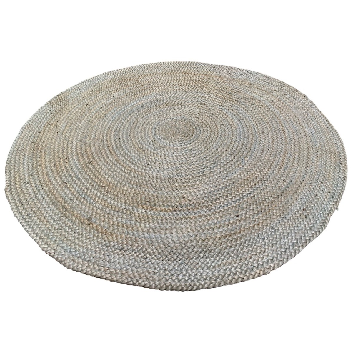 Vloerkleed jute rond ø 120 cm Pale Aqua